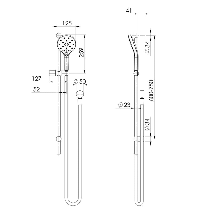 Ormond Rail Shower Phoenix