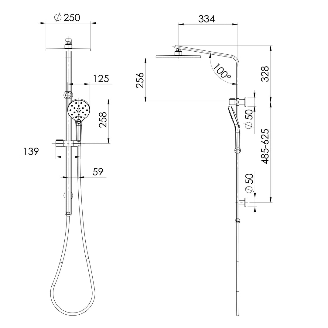 Oxley Twin Shower Phoenix