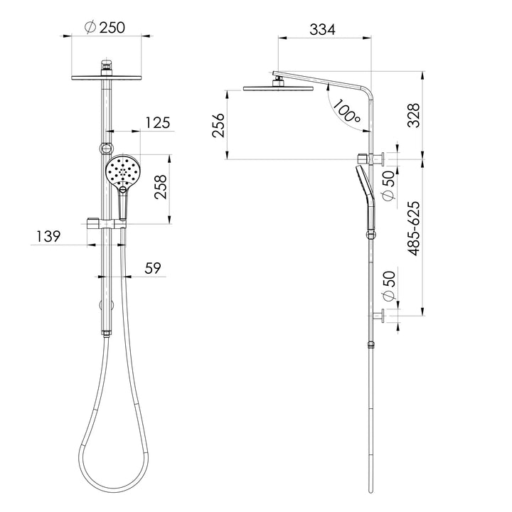 Oxley Twin Shower Phoenix