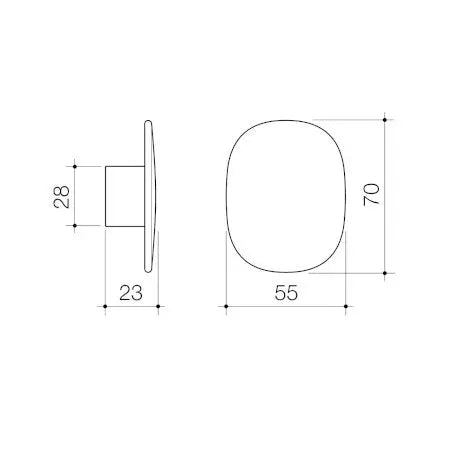 Contura II Robe Hook Large Caroma