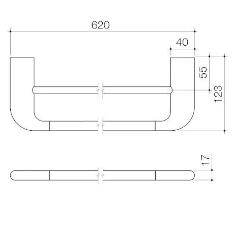 Contura II 620/820mm Double Towel Rail Caroma