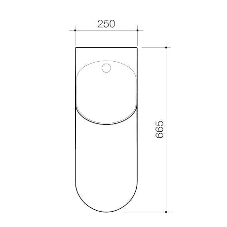 Cube CleanFlush® 0.8L Electronic Urinal (with GermGard®) Caroma
