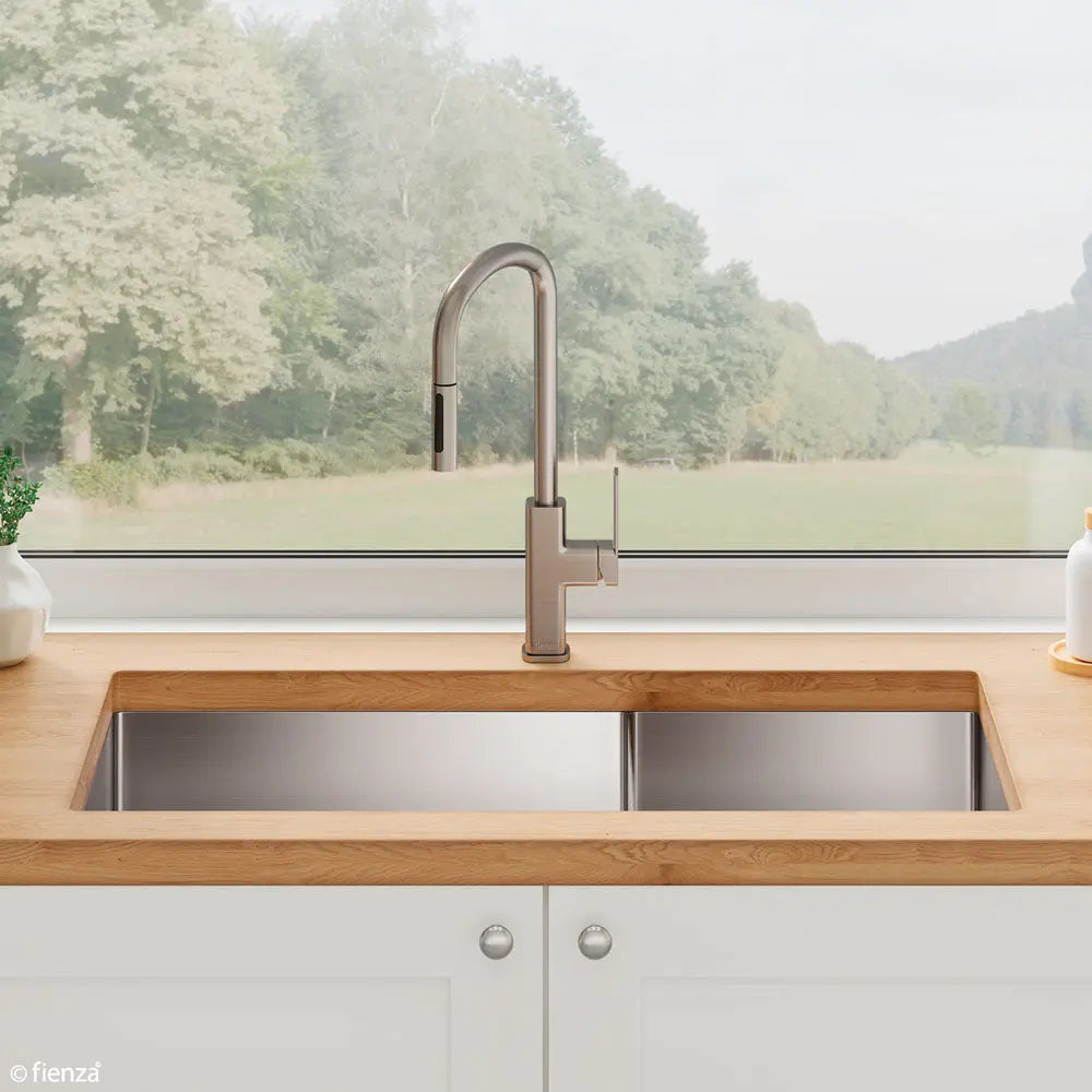 Hana 40L/27L Double Kitchen Sink Fienza