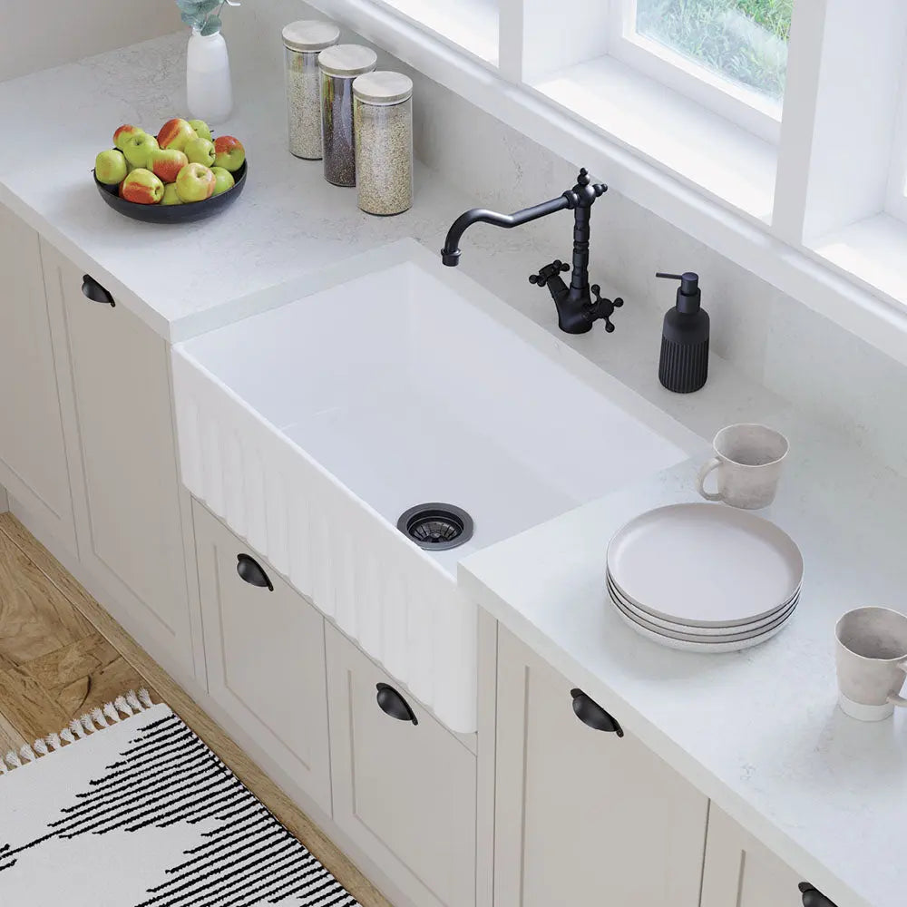 Olivia Single Butler Sink, Medium Fienza