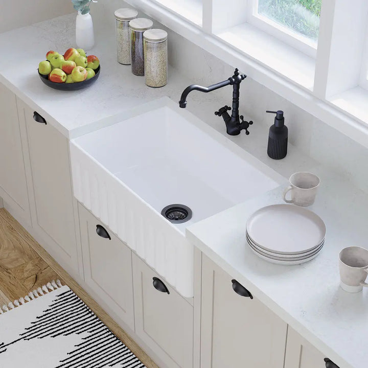 Olivia Single Butler Sink, Medium Fienza