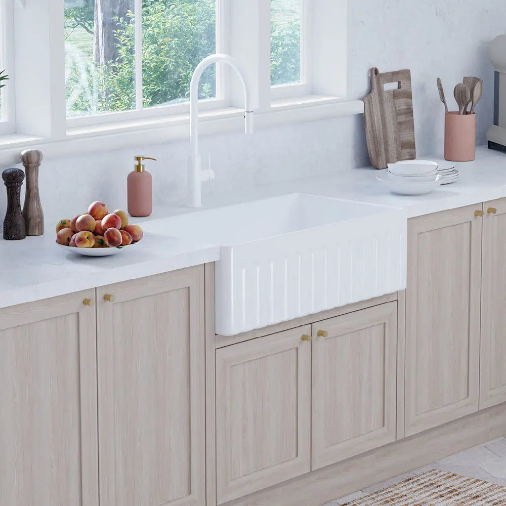 Olivia Single Butler Sink, Large Fienza