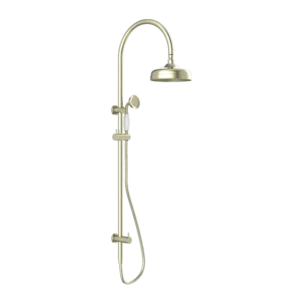 York Twin Shower with Metal or Porcelain Hand Shower Nero tapware
