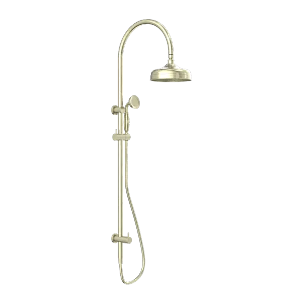 York Twin Shower with Metal or Porcelain Hand Shower Nero tapware