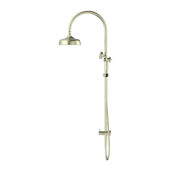 York Twin Shower with Metal or Porcelain Hand Shower Nero tapware