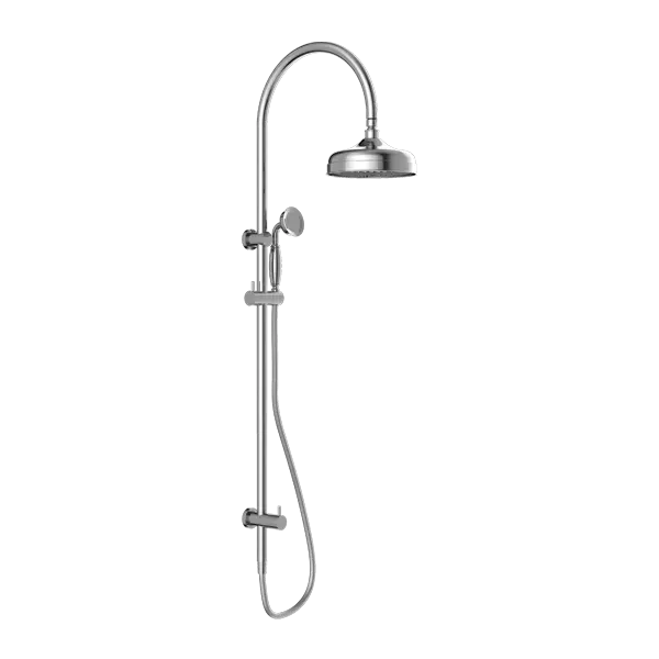 York Twin Shower with Metal or Porcelain Hand Shower Nero tapware