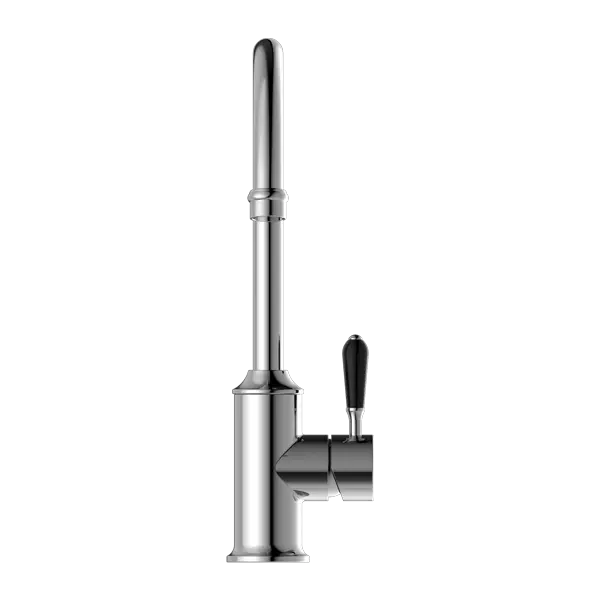 YORK SINK MIXER gooseneck spout with Metal or Porcelain Handle Nero tapware