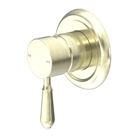 York Shower Mixer with Metal or Porcelain Handle Nero tapware