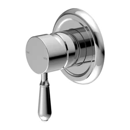 York Shower Mixer with Metal or Porcelain Handle Nero tapware