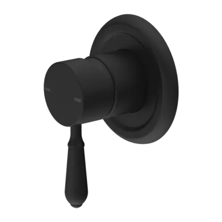 York Shower Mixer with Metal or Porcelain Handle Nero tapware