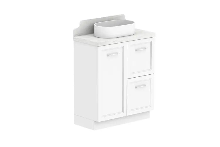 Mabel Ensuite (390mm depth) Door &amp; Drawer Vanity with stone top - wall hung or freestanding ADP