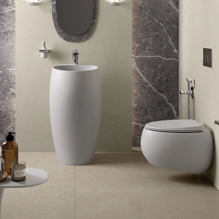 RAK Cloud Wall-Hung Toilet pan &amp; seat - various finishes Fienza