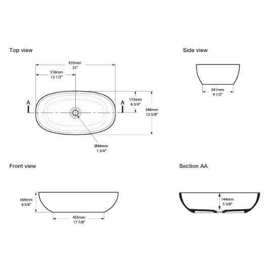 Barcelona 64 QUARRYCAST™ Countertop Basin Victoria + Albert