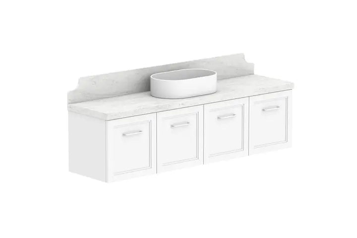 Mabel Ensuite (390mm depth) Door &amp; Drawer Vanity with stone top - wall hung or freestanding ADP