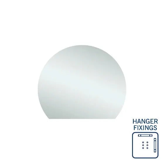 D-Shaped Polished Mirror - Demister Optional Thermogroup