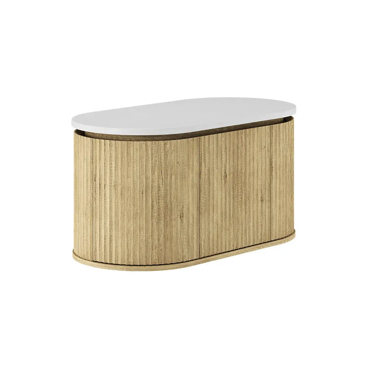 Empire Pill Scandi Oak Wall Hung Vanity Fienza
