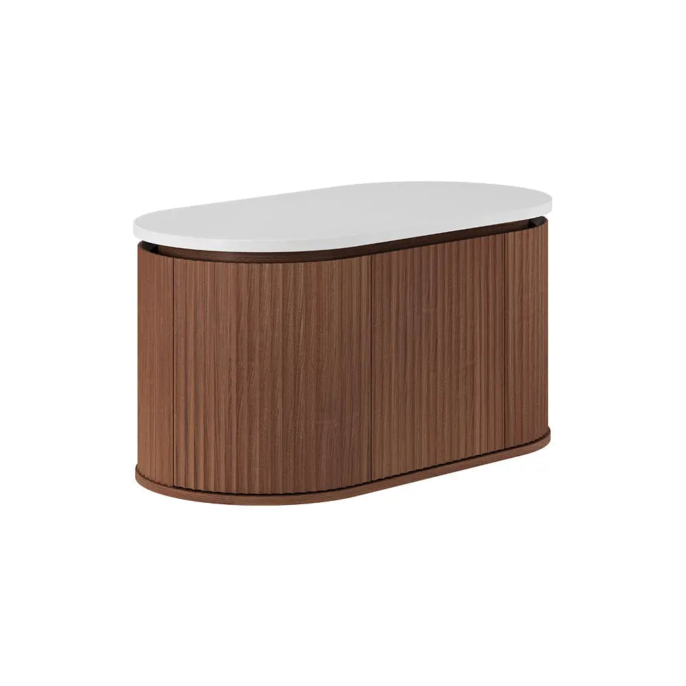 Empire Pill Walnut Wall Hung Vanity Fienza