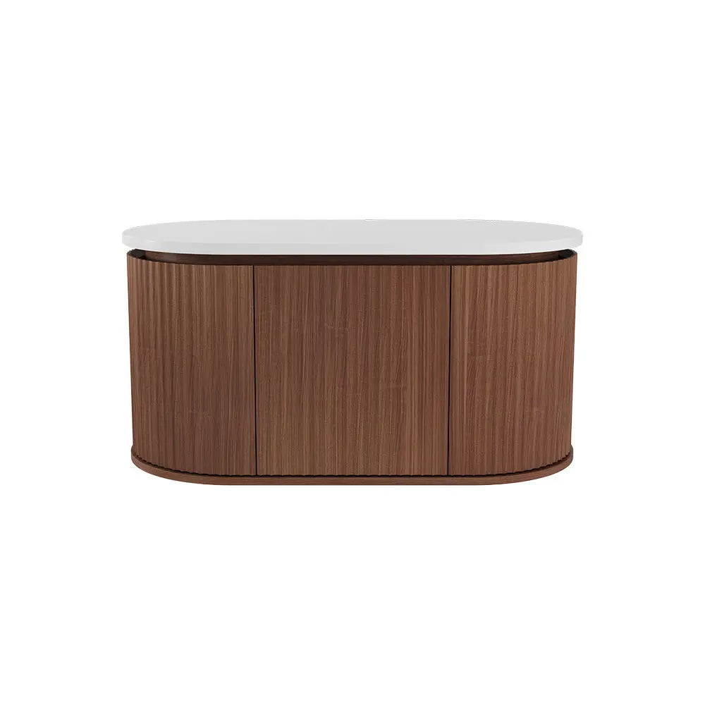 Empire Pill Walnut Wall Hung Vanity Fienza