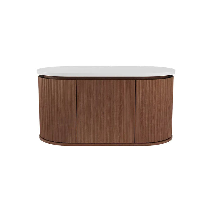 Empire Pill Walnut Wall Hung Vanity Fienza