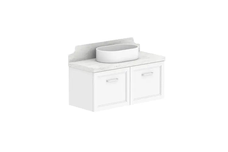 Mabel Ensuite (390mm depth) Door &amp; Drawer Vanity with stone top - wall hung or freestanding ADP
