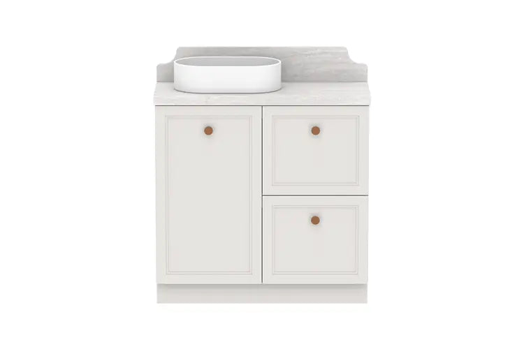 Mabel Ensuite (390mm depth) Door &amp; Drawer Vanity with stone top - wall hung or freestanding ADP