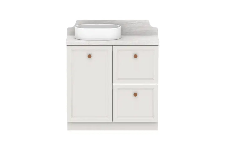 Mabel Ensuite (390mm depth) Door &amp; Drawer Vanity with stone top - wall hung or freestanding ADP