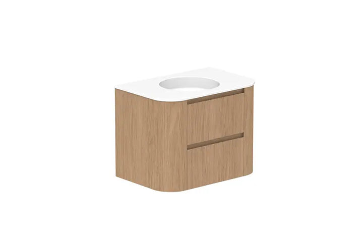 Thea Curved Vanity with matte ceramic top ADP