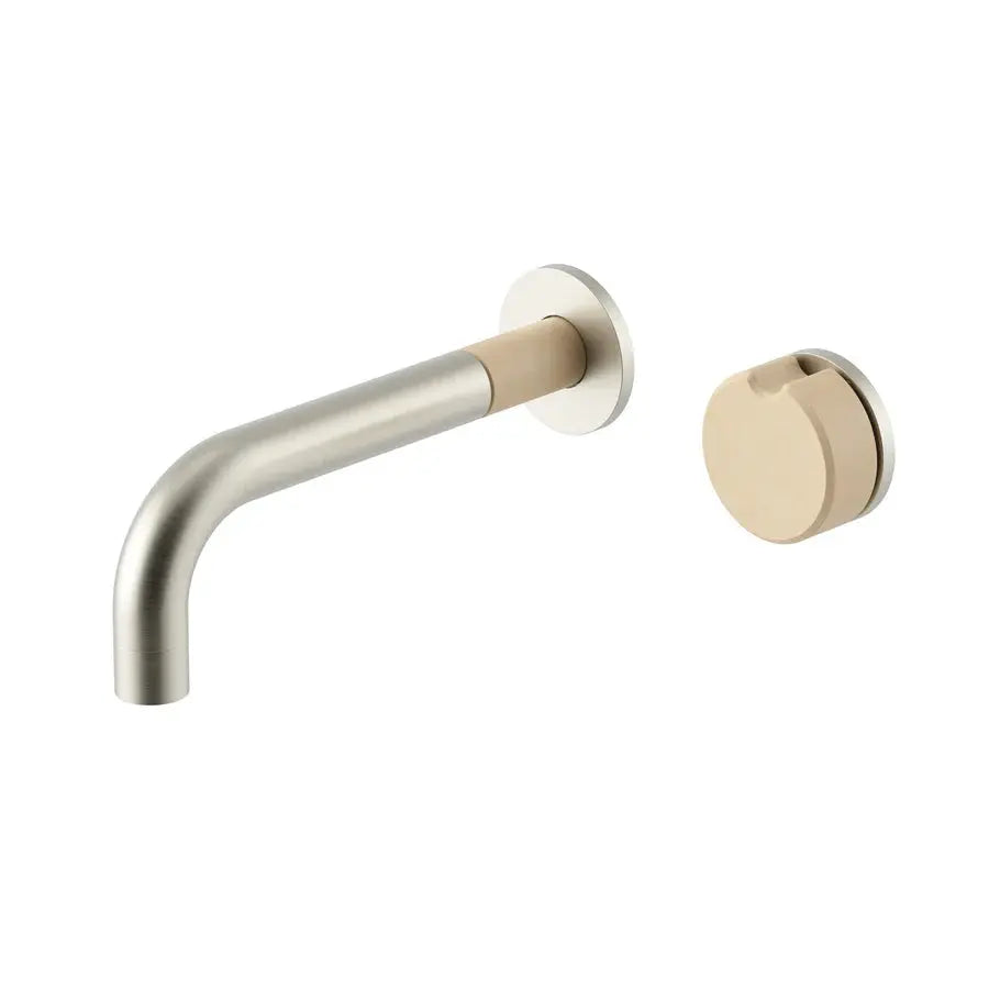 Meir X Nood Co. Alchemy Series Progressive Wall Mixer Set - Brushed Nickel Meir