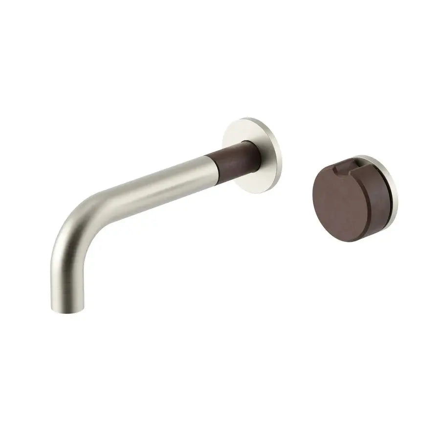 Meir X Nood Co. Alchemy Series Progressive Wall Mixer Set - Brushed Nickel Meir