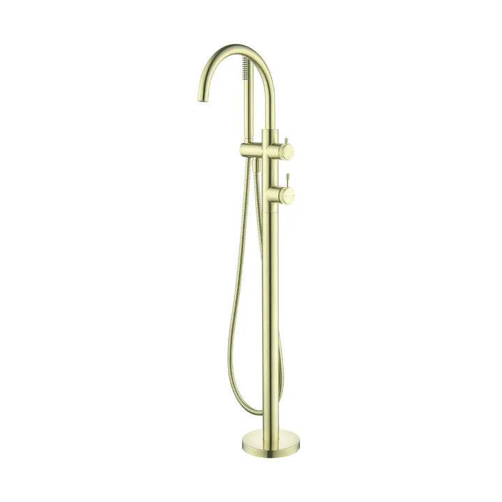 Mica Fluted Freestanding Bath Mixer with Hand Shower Bella Vista