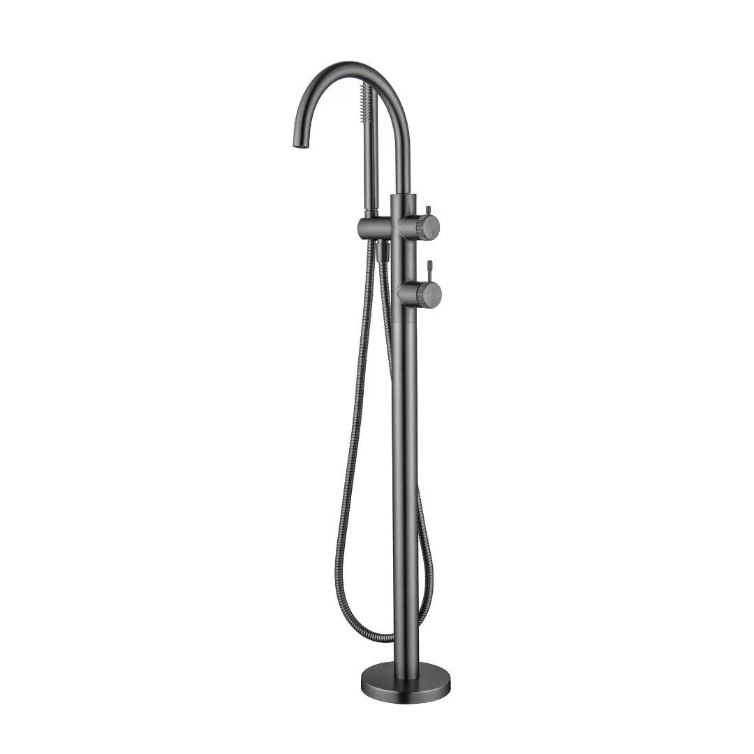Mica Fluted Freestanding Bath Mixer with Hand Shower Bella Vista