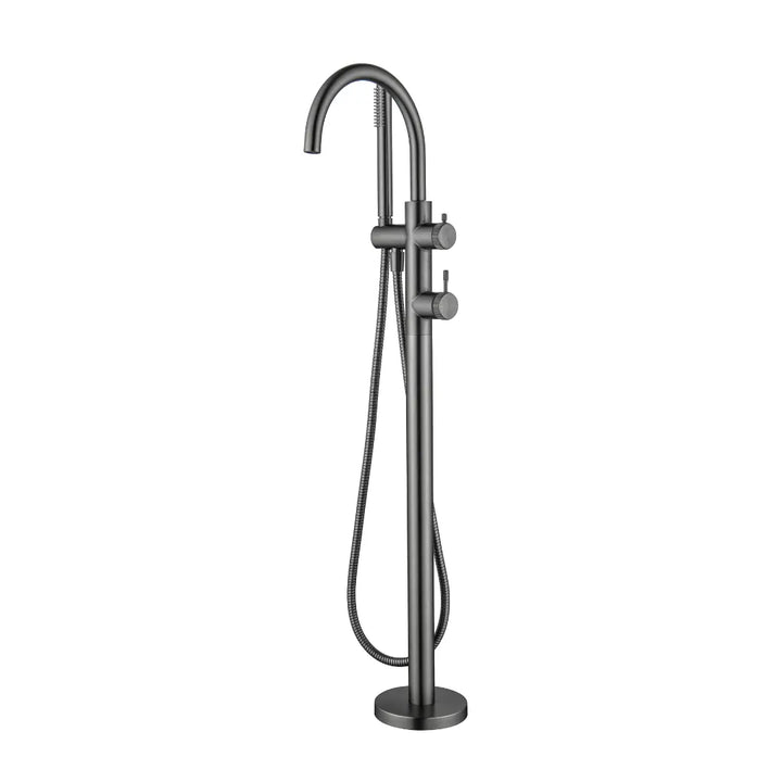 Mica Fluted Freestanding Bath Mixer with Hand Shower Bella Vista