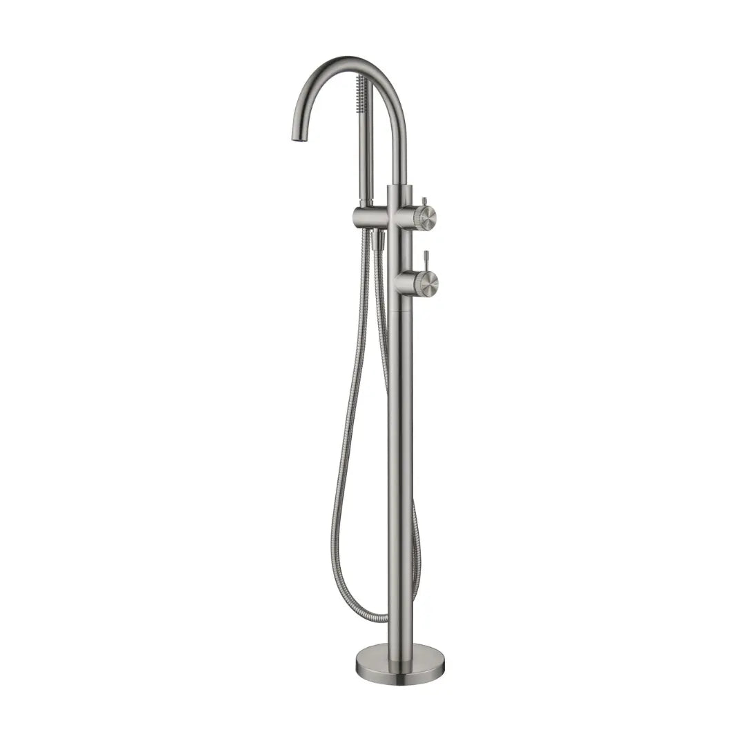 Mica Fluted Freestanding Bath Mixer with Hand Shower Bella Vista