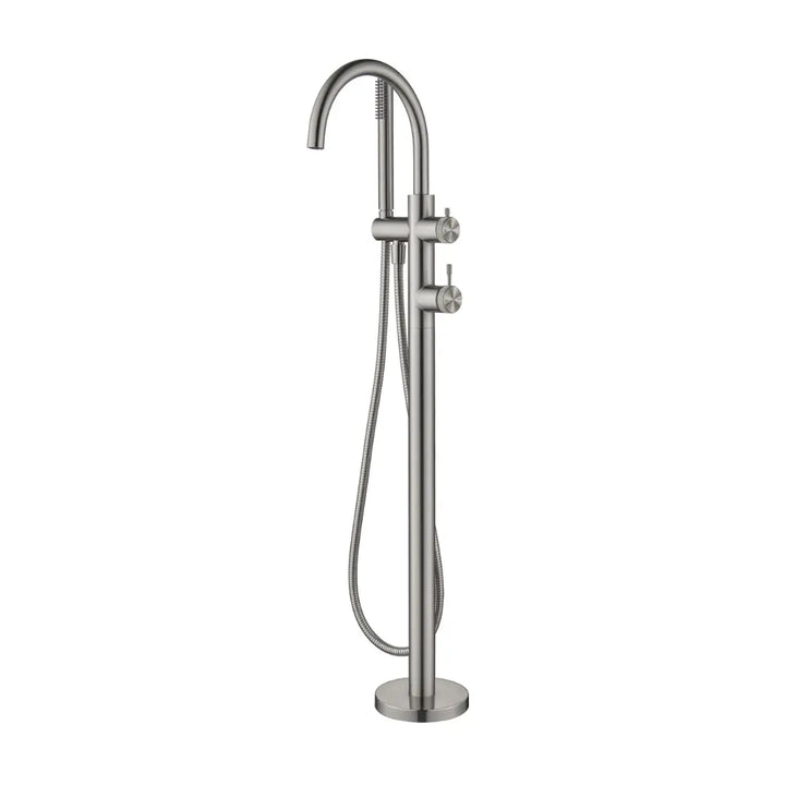 Mica Fluted Freestanding Bath Mixer with Hand Shower Bella Vista
