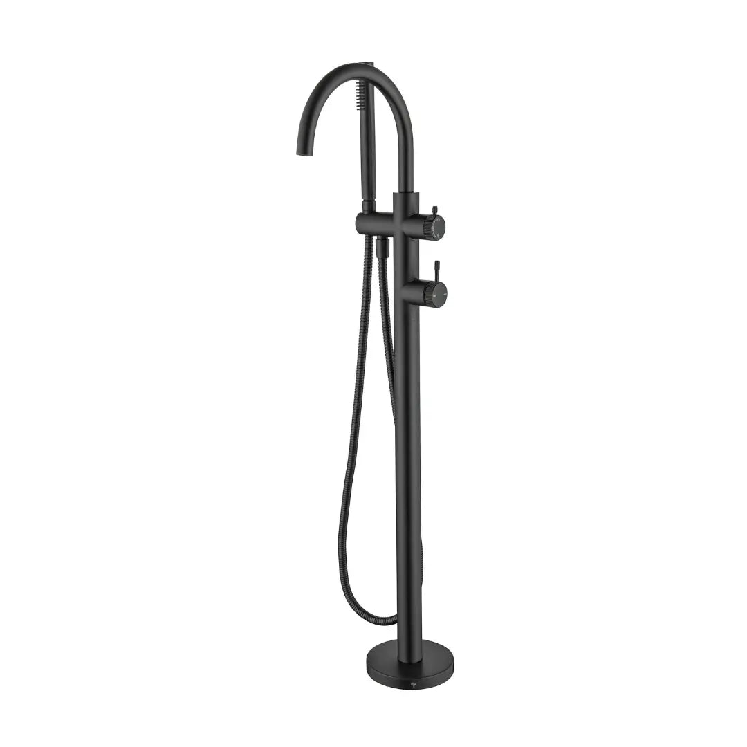 Mica Fluted Freestanding Bath Mixer with Hand Shower Bella Vista