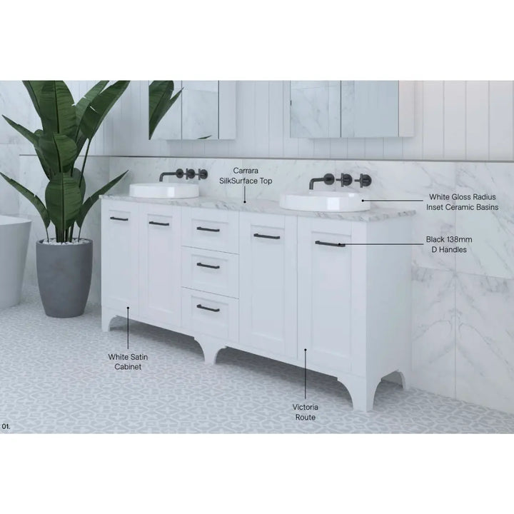 Windsor Freestanding Vanity with SilkSurface Top and above or under counter basin Timberline