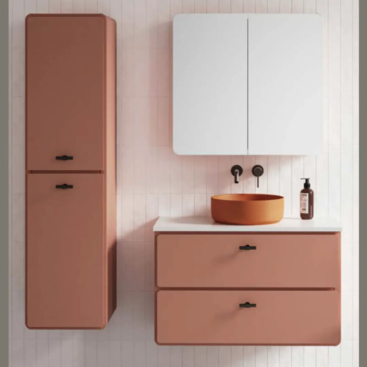 Colby Vanity with silk surface top and above counter or under counter basin - wall hung Timberline