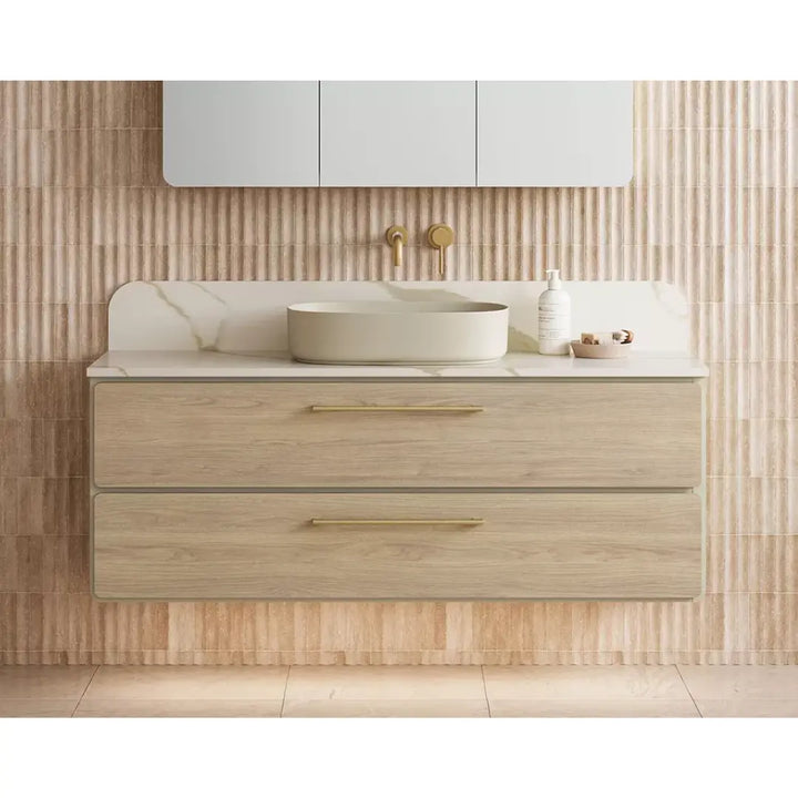 Colby Vanity with silk surface top and above counter or under counter basin - wall hung Timberline