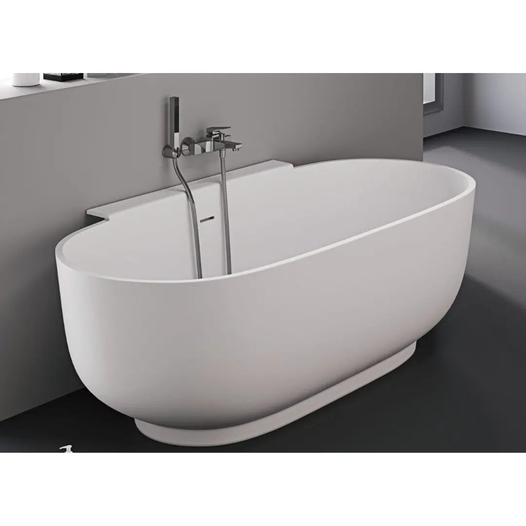 Abbey Freestanding Stone Back to wall Bath 1700mm with overflow Kaskade Stone