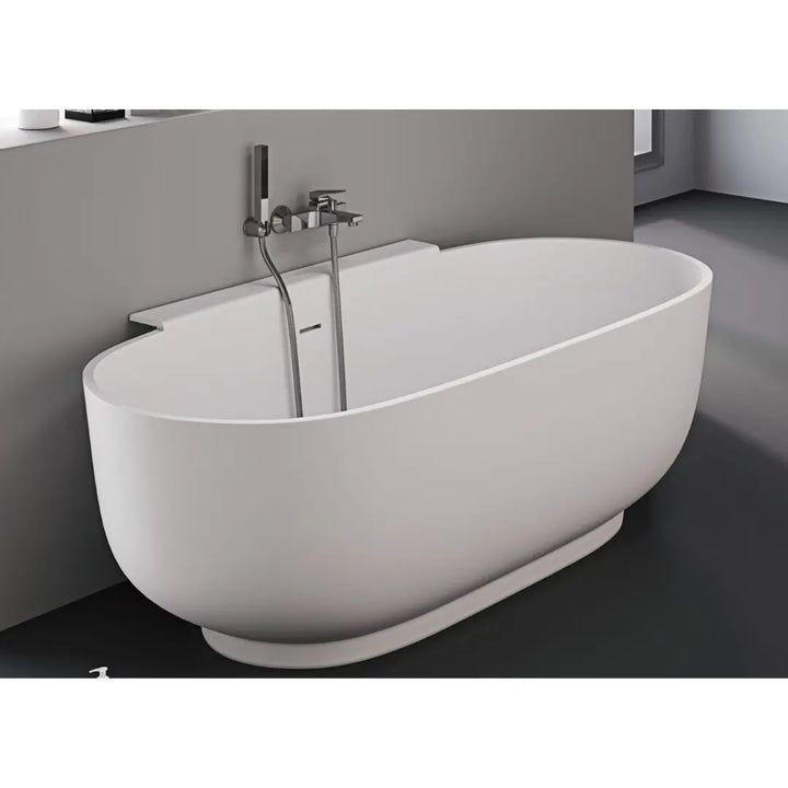 Abbey Freestanding Stone Back to wall Bath 1700mm with overflow Kaskade Stone