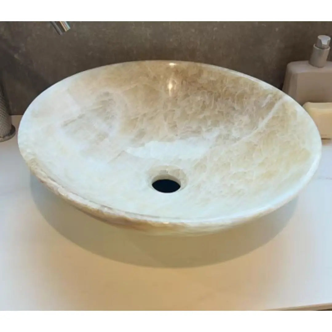 Shel Natural Honey Marble Basin (Polished) Art Bathrooms