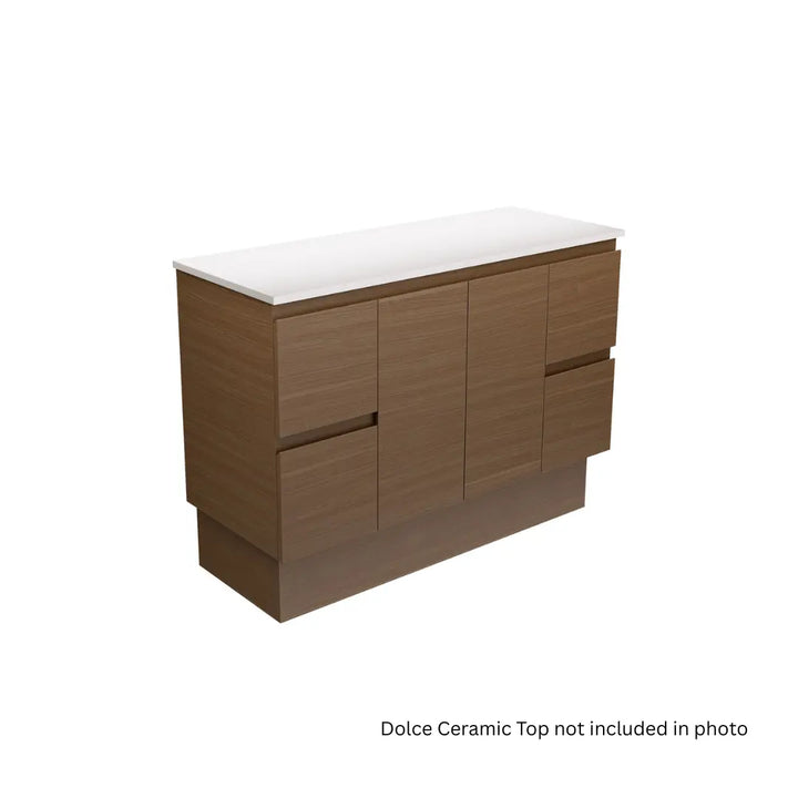Dolce Edge Walnut Vanity - Wall Hung or Freestanding Fienza