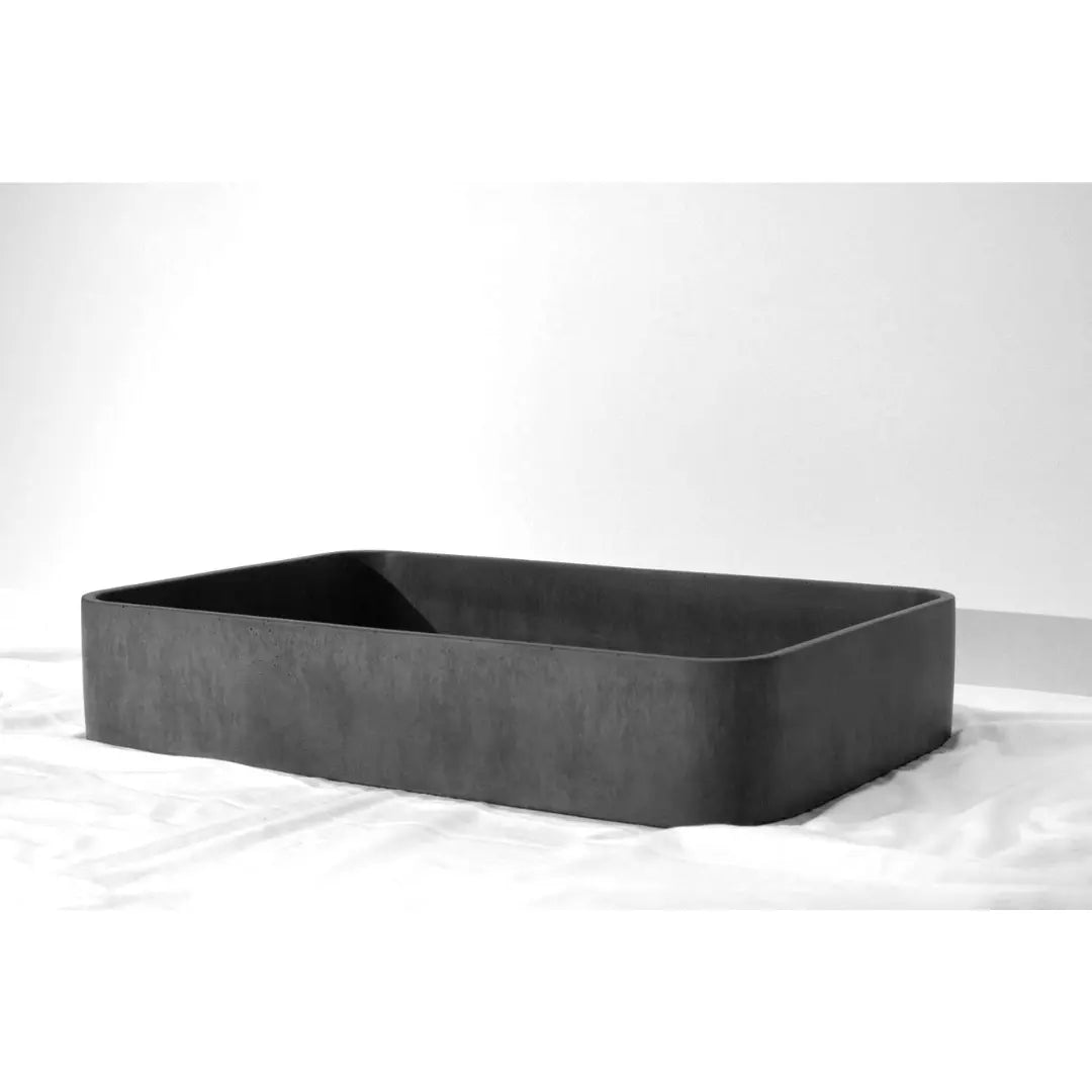 Rektangle Concrete Basin Above Counter Concrete Republic