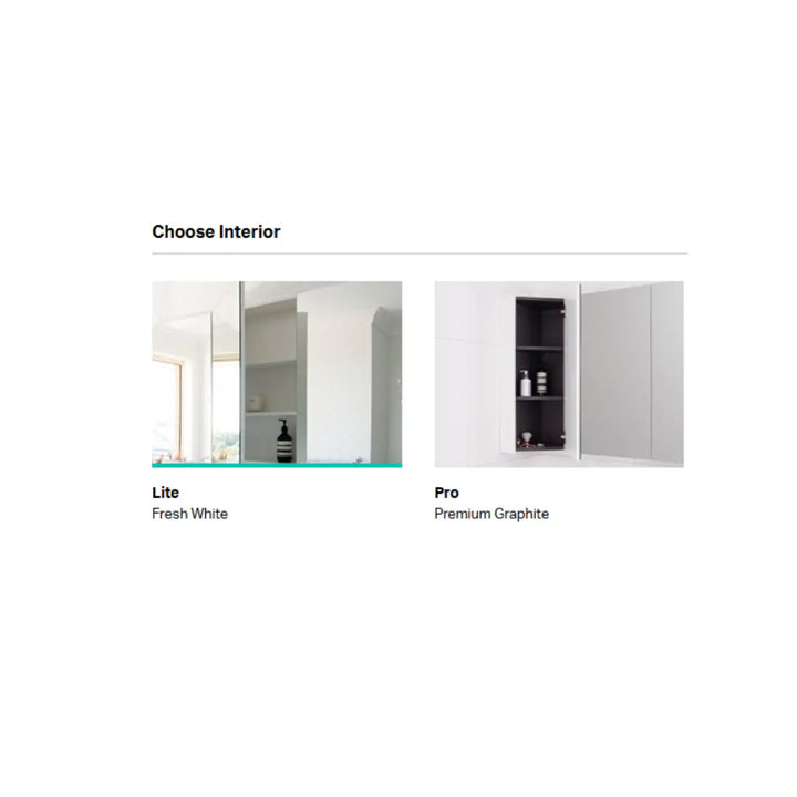 Glacier Offset Corner Mirrored Shaving Cabinet - Various finishes ADP