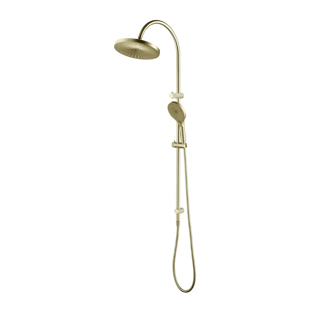 Mica Fluted Gooseneck Dual Shower Rail Bella Vista