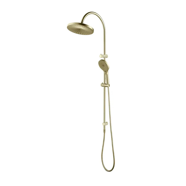Mica Fluted Gooseneck Dual Shower Rail Bella Vista